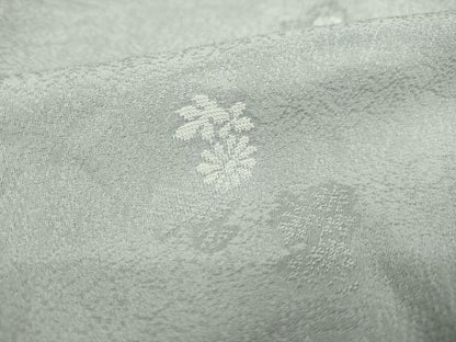 平和屋着物●上質な色無地　舞花地紋　茶鼠色　正絹　逸品　未使用　AABM5746ck