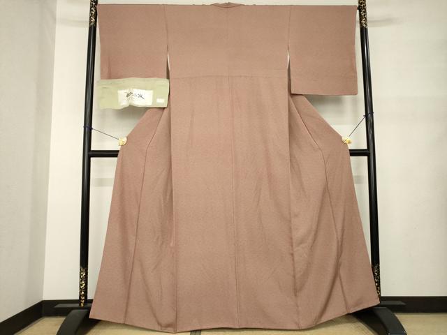 平和屋着物●江戸小紋　花唐草文　反端付き　正絹　逸品　AABM5757ck
