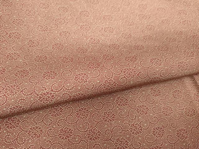 平和屋着物●江戸小紋　花唐草文　反端付き　正絹　逸品　AABM5757ck