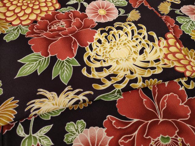 平和屋着物●小紋　花尽くし　洗える着物　AABM5764ck