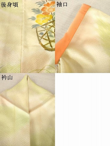 平和屋着物●訪問着　手描き　飾花文　暈し染め　正絹　逸品　AABM5770ck
