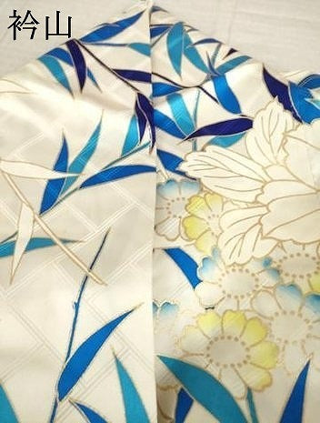 平和屋着物●訪問着　駒刺繍　草花づくし　金彩　三越扱い　正絹　逸品　AABM5774ck