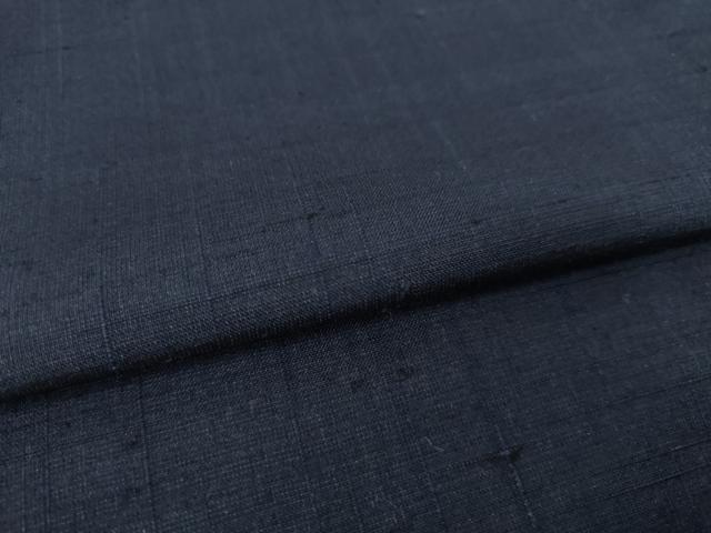 平和屋着物●上質な紬　色無地　青褐色　胴抜き仕立て　正絹　逸品　AABM5781ck