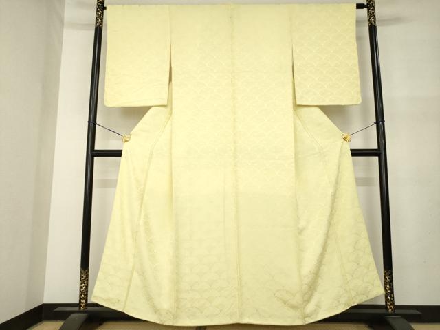 平和屋着物●上質な色無地　立波地紋　蒸栗色　正絹　逸品　AABM5783ck