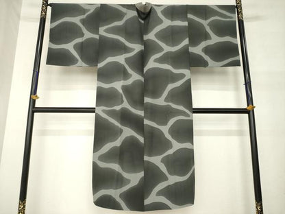 平和屋着物●男性　長襦袢　袷　流水文　正絹　逸品　AABM5797ck