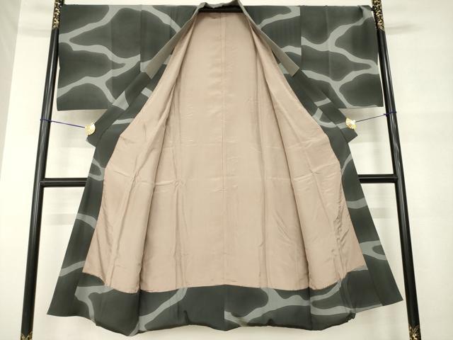 平和屋着物●男性　長襦袢　袷　流水文　正絹　逸品　AABM5797ck
