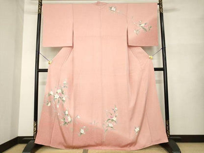平和屋着物●訪問着　友禅　花籬文　正絹　逸品　未使用　AABM5798ck