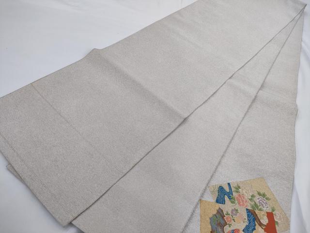 平和屋着物◎綴れ　太鼓柄袋帯　色紙重ね花鳥文　金銀糸　正絹　逸品　AABM5811ma