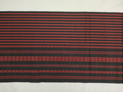 平和屋着物◎本場筑前博多織　八寸名古屋帯　献上　黒地　正絹　逸品　AABM5831ma