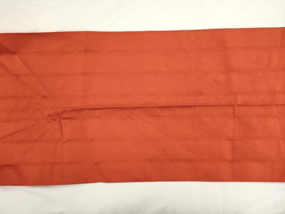 平和屋着物◎爪掻き本綴れ　八寸名古屋帯　間道　樺色　正絹　逸品　AABM5839ma