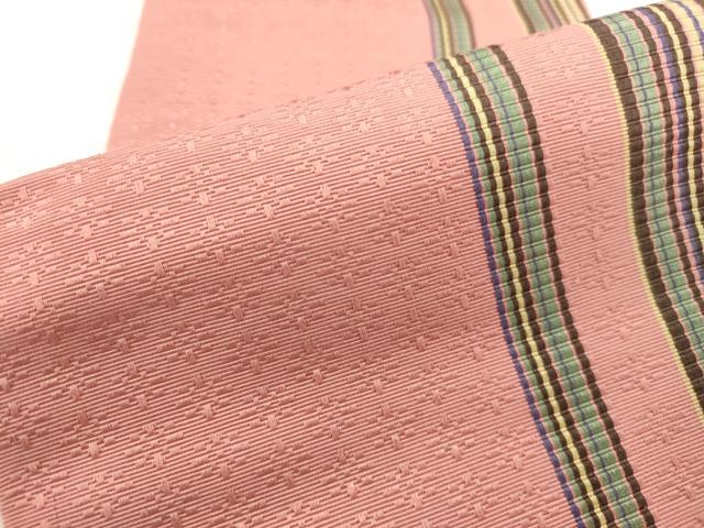 平和屋着物◎本場筑前博多織　半幅帯　献上　証紙付き　正絹　逸品　AABM5851ma