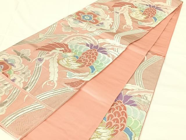 平和屋着物◎六通柄袋帯　鳳凰　金銀糸　正絹　逸品　AABM6128dk