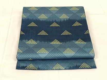 平和屋着物◎全通柄袋帯　鱗文　正絹　逸品　AABM6131dk