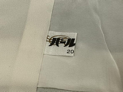 平和屋着物●上質な色無地　吉祥地紋　蕎麦切色　正絹　逸品　AABM6165ph