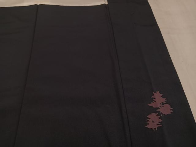 平和屋着物●染色作家　寺島利男　訪問着　紬地　風景シルエット　暈し染め　ロング丈　正絹　逸品　AABM6166ph