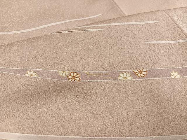 平和屋着物●訪問着　駒刺繍　舞花文　金彩　正絹　逸品　AABM6167ph
