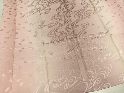 平和屋着物●長襦袢　無双仕立て　舞桜地紋　暈し染め　ますいわ屋扱い　正絹　逸品　AABM6170ph