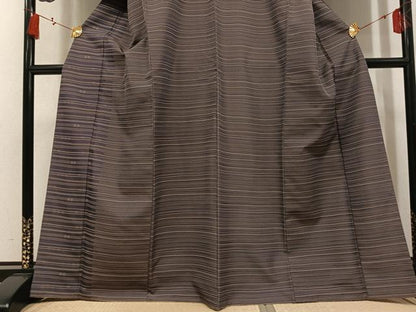 平和屋着物●訪問着　お召地　横段文　正絹　逸品　AABM6174ph