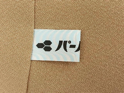 平和屋着物●上質な色無地　丁子色　正絹　逸品　AABM6191ph