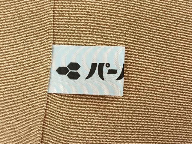 平和屋着物●上質な色無地　丁子色　正絹　逸品　AABM6191ph