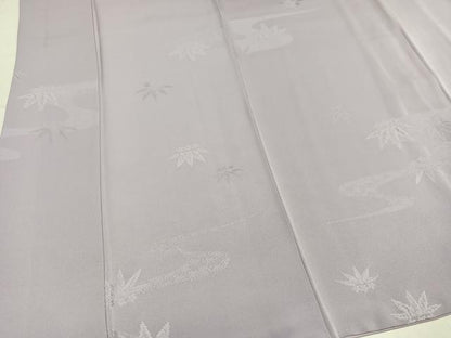 平和屋着物●上質な小紋　流水草花文　正絹　逸品　AABM6192ph