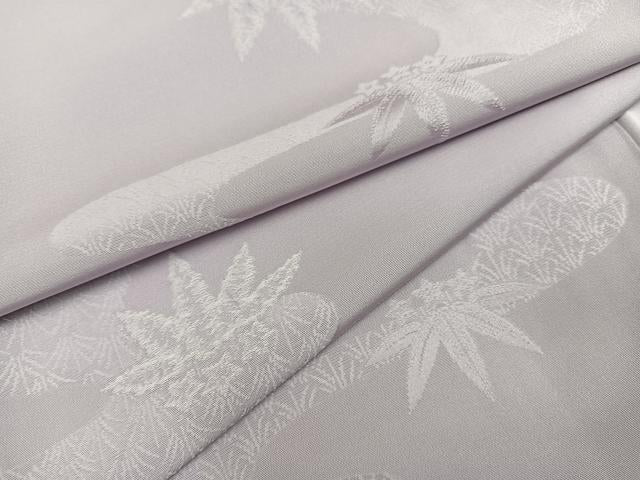 平和屋着物●上質な小紋　流水草花文　正絹　逸品　AABM6192ph