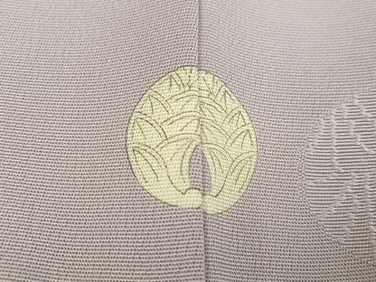 平和屋着物●上質な小紋　流水草花文　正絹　逸品　AABM6192ph