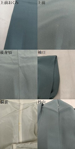 平和屋着物●上質な色無地　彩りかさね　豆がら茶色　丹後ちりめん　反端付き　正絹　逸品　AABM6204ph