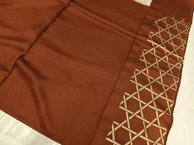 平和屋着物●豪華振袖　駒刺繍　しぼり織　飛鶴草花文　暈し染め　金彩　仮絵羽　逸品　未使用　AABM6207ph