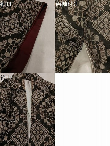 平和屋着物●本場大島紬　花尽くし　正絹　逸品　AABM6210ph
