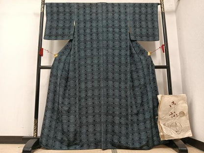 平和屋着物●銀座きしや　小紋　花尽くし　たとう紙付き　正絹　逸品　AABM6214ph