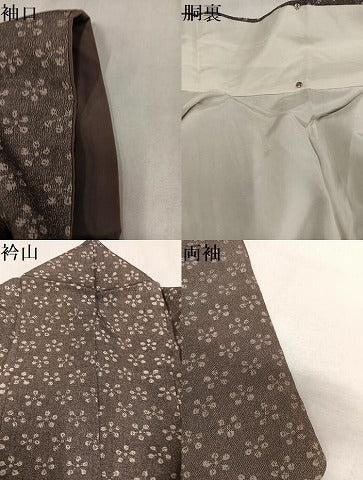 平和屋着物●上質な小紋　舞花文　正絹　逸品　AABM6218ph