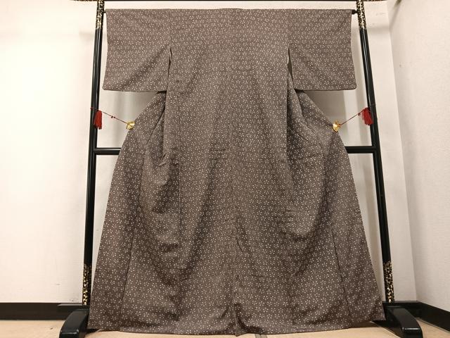平和屋着物●上質な小紋　舞花文　正絹　逸品　AABM6218ph