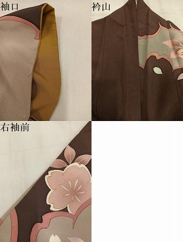 平和屋着物●ファッションブランド hiromichi nakano ヒロミチナカノ 中国三大刺繍 相良刺繍 訪問着 舞桜文 金彩 正絹 逸品 AABM6220ph