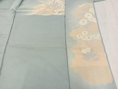 平和屋着物●色留訪問着　草花文　暈し染め　金彩　仮絵羽　正絹　逸品　未使用　AABM6236ph