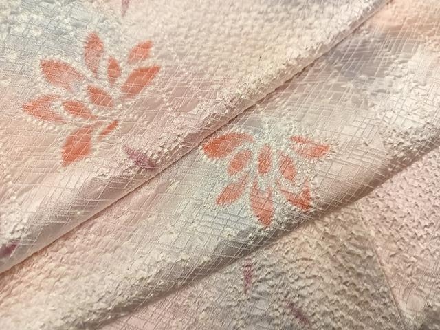 平和屋着物●上質な小紋　総絞り　更紗文　暈し染め　正絹　逸品　未使用　AABM6244ph