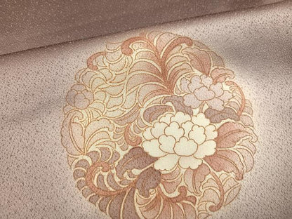 平和屋着物●訪問着　刺繍　草花丸文　暈し染め　正絹　逸品　AABM6248ph