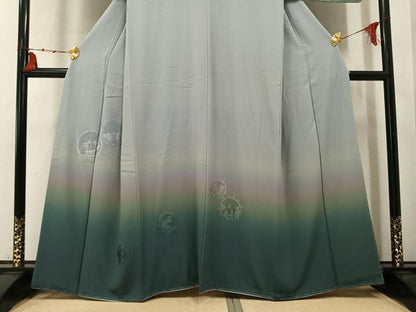 平和屋着物●中国三大刺繍　スワトウ刺繍　汕頭刺繍　総刺繍　訪問着　草花丸文　暈し染め　正絹　逸品　未使用　AABM6251ph