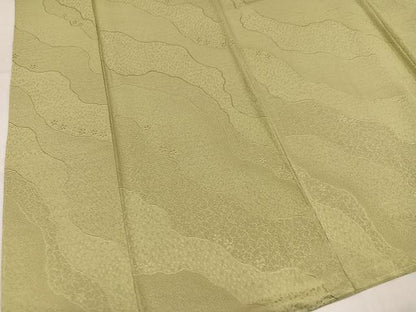 平和屋着物●上質な色無地　道長花地紋　木蘭色　正絹　逸品　未使用　AABM6254ph