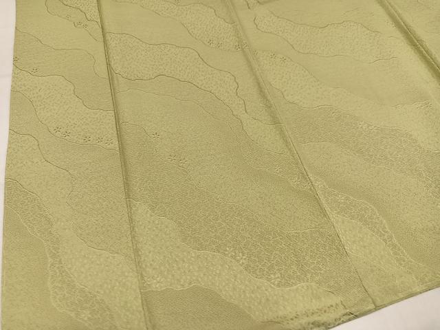 平和屋着物●上質な色無地　道長花地紋　木蘭色　正絹　逸品　未使用　AABM6254ph