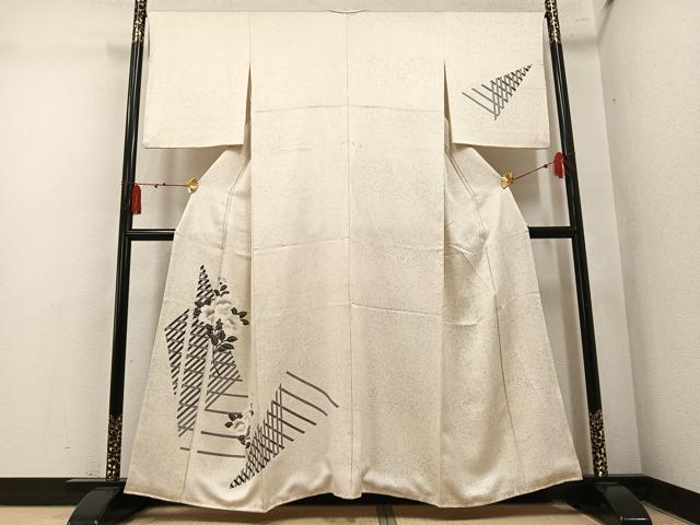 平和屋着物●訪問着　枝花文　正絹　逸品　AABM6259ph
