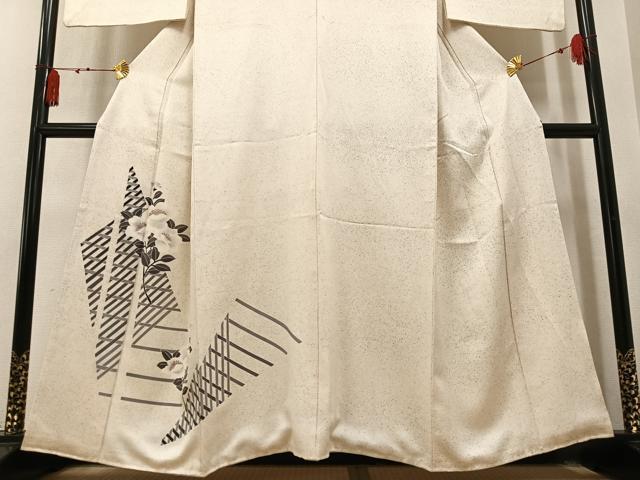 平和屋着物●訪問着　枝花文　正絹　逸品　AABM6259ph