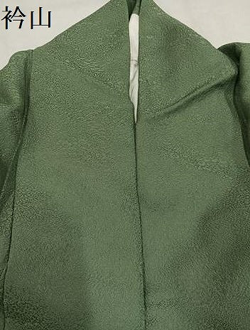 平和屋着物●上質な色無地　草花地紋　柳茶色　正絹　逸品　AABM6264ph
