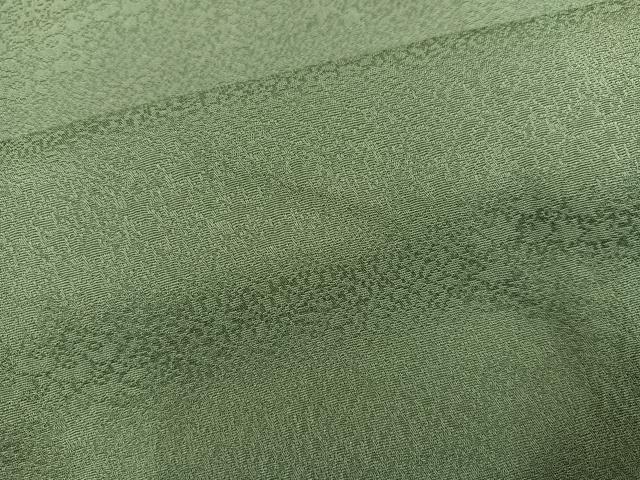 平和屋着物●上質な色無地　草花地紋　柳茶色　正絹　逸品　AABM6264ph