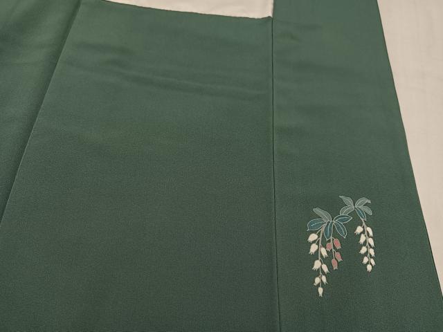 平和屋着物●訪問着　友禅　作家物　地紙枝花文　暈し染め　正絹　逸品　AABM6268ph