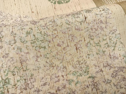 平和屋着物●訪問着　ぜんまい紬　花唐草文　正絹　逸品　未使用　AABM6271ph
