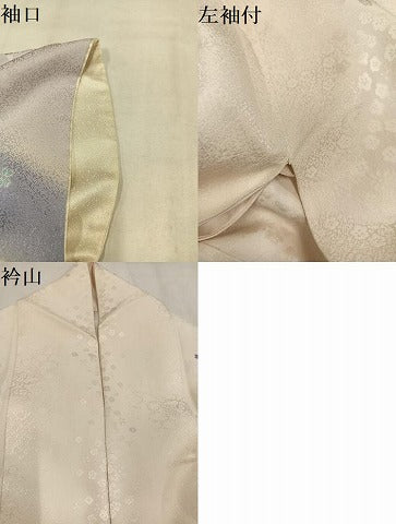 平和屋着物●豪華振袖　駒刺繍　舞花文　暈し染め　ロング丈　正絹　逸品　AABM6288ph