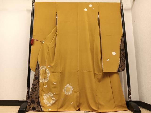 平和屋着物●豪華振袖　梅文　金彩　正絹　逸品　AABM6295ph