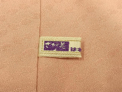 平和屋着物●上質な色無地　草花地紋　赤香色　さが美扱い　正絹　逸品　未使用　AABM6302ph