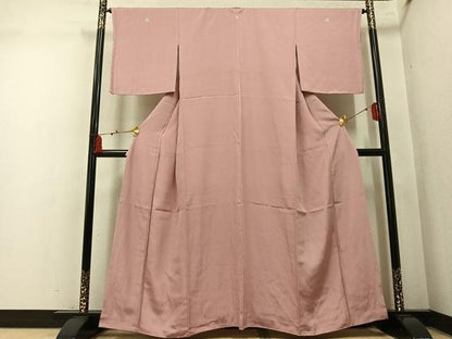 平和屋着物●上質な色無地　水柿色　正絹　逸品　AABM6313ph